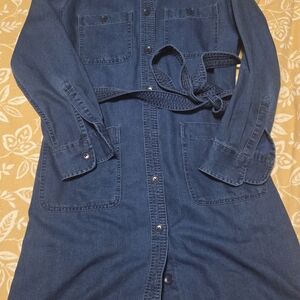 GAP Dark Blue Long Sleeve Dress with Belt